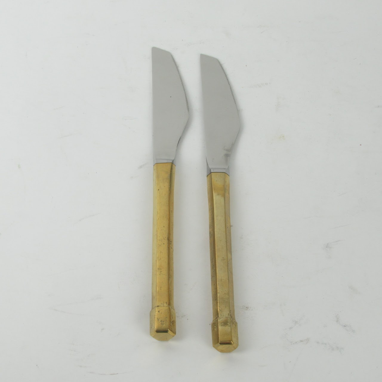 Artisan Handmade Brass & Stainless Steel Knife & Fork  Flatware Set