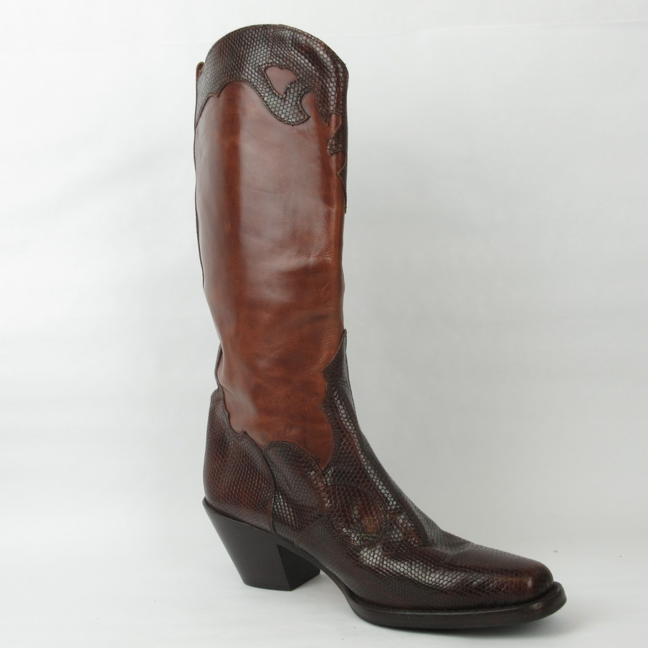 Joan & David Leather Cowboy-Style Boots