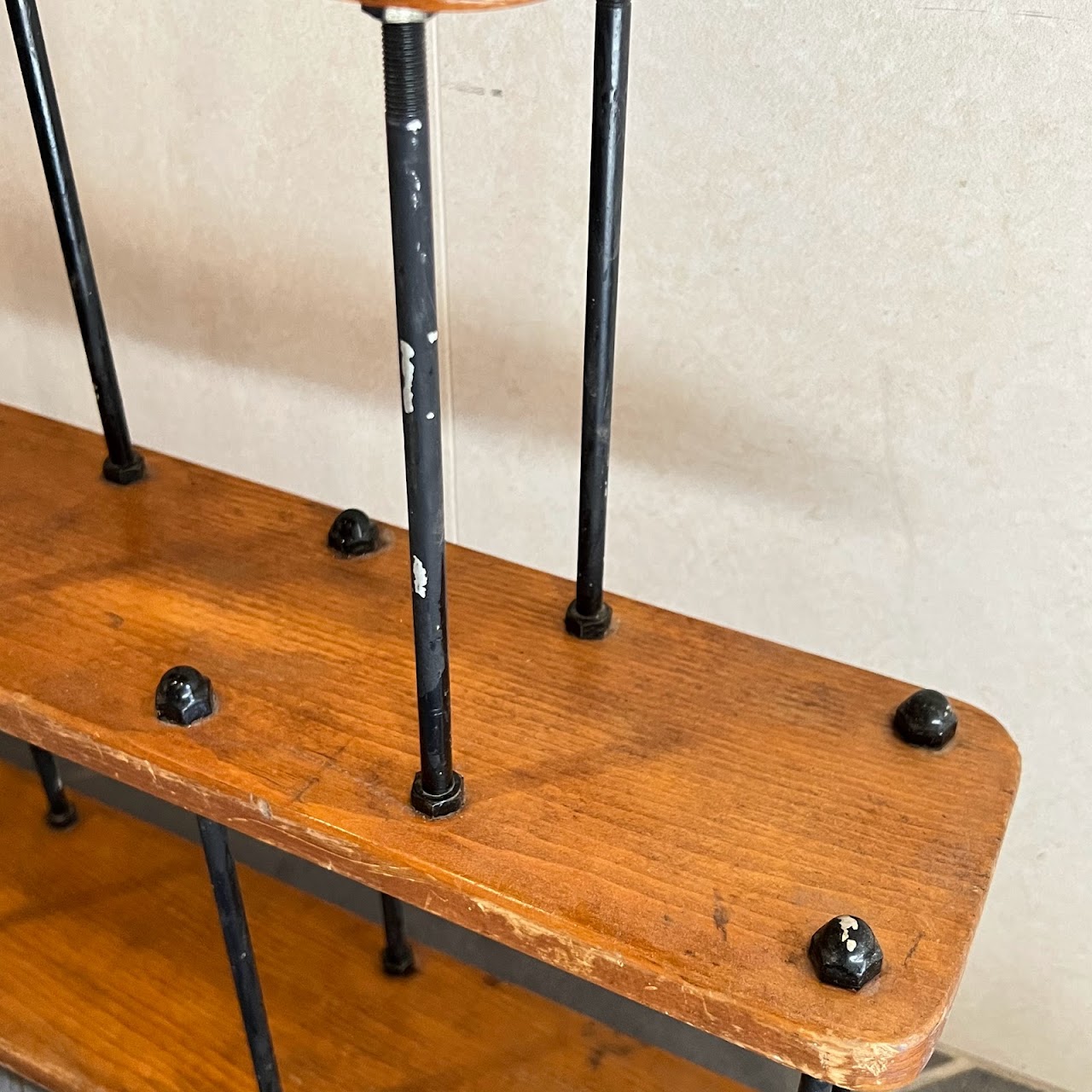 Pine Industrial Style Hanging Rack