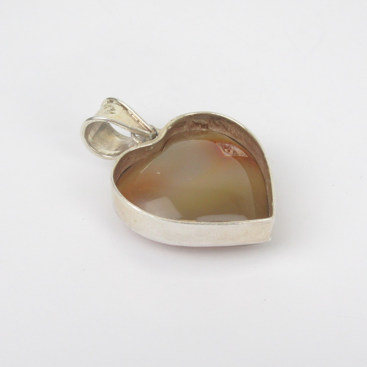 Sterling Silver Agatized Jasper Pendant