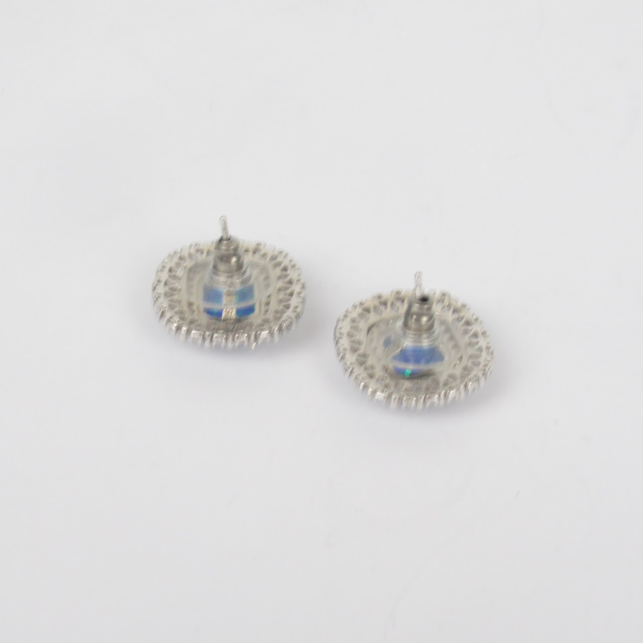 Sterling SIlver Pave Earrings & Pendant set