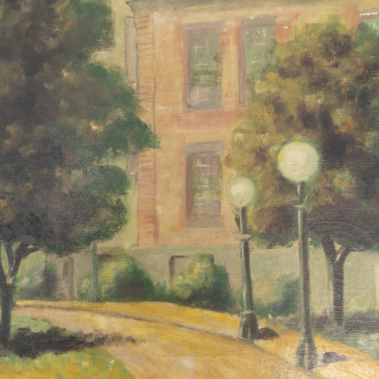 'Derby Hall' Signed Oil Painting, 1932