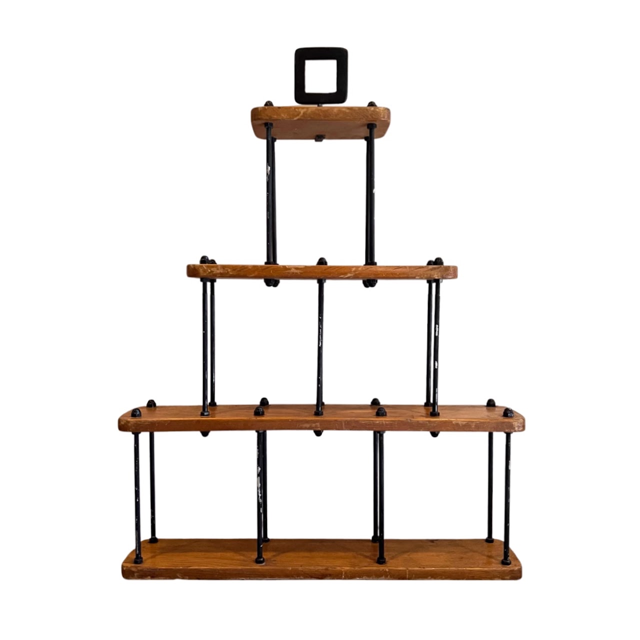 Pine Industrial Style Hanging Rack