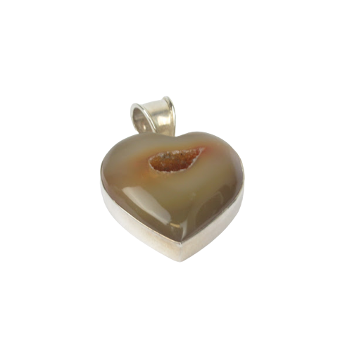 Sterling Silver Agatized Jasper Pendant