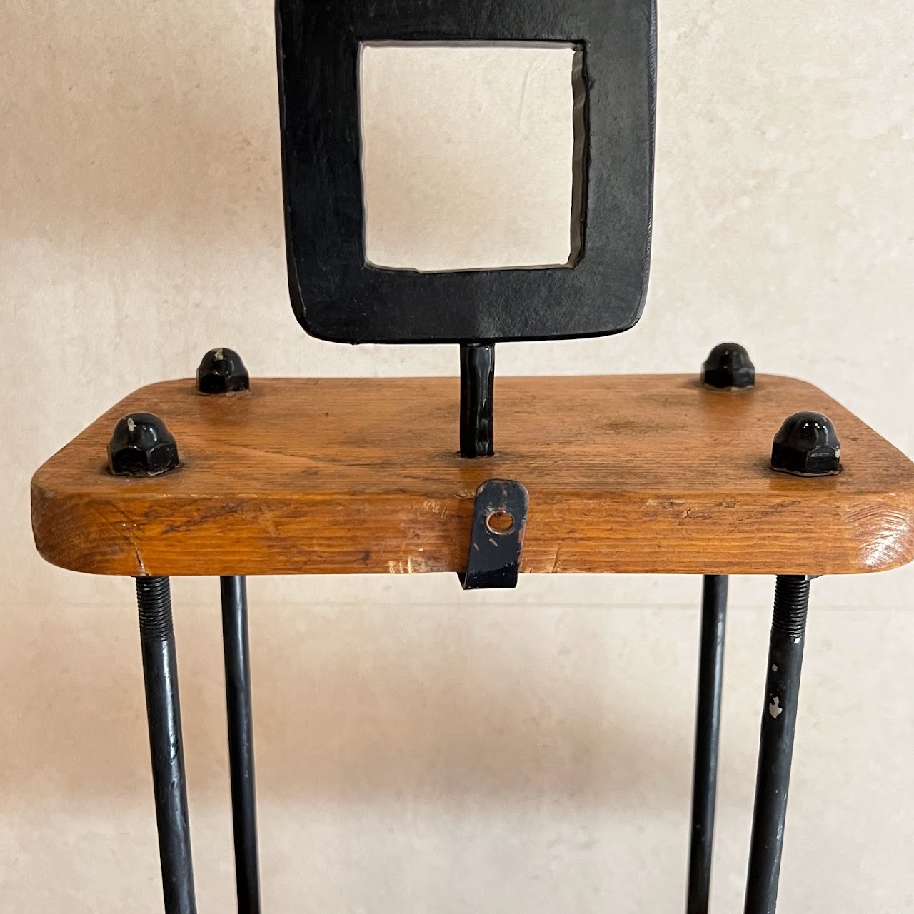 Pine Industrial Style Hanging Rack