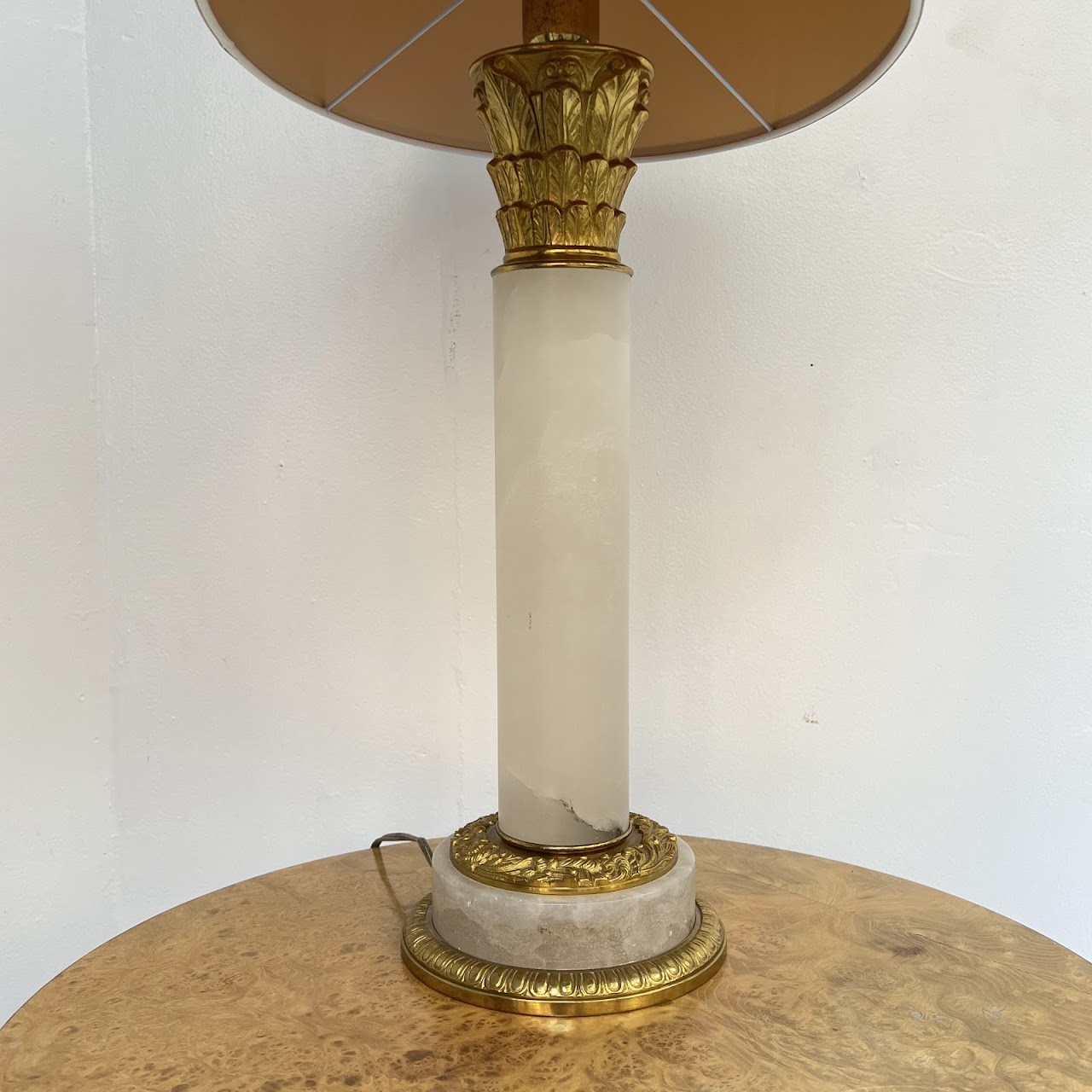 Neoclassical Style Onyx and Gold Table Lamp