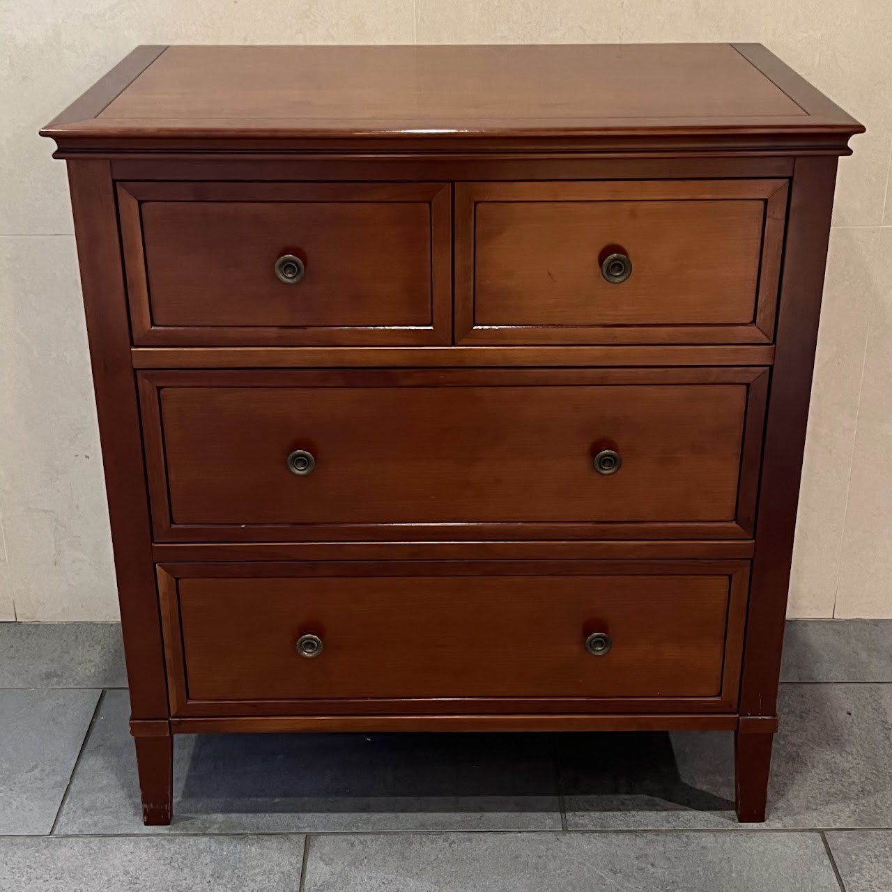 Grange 1904 French Cherry Directoire Style Petite Three Drawer Dresser