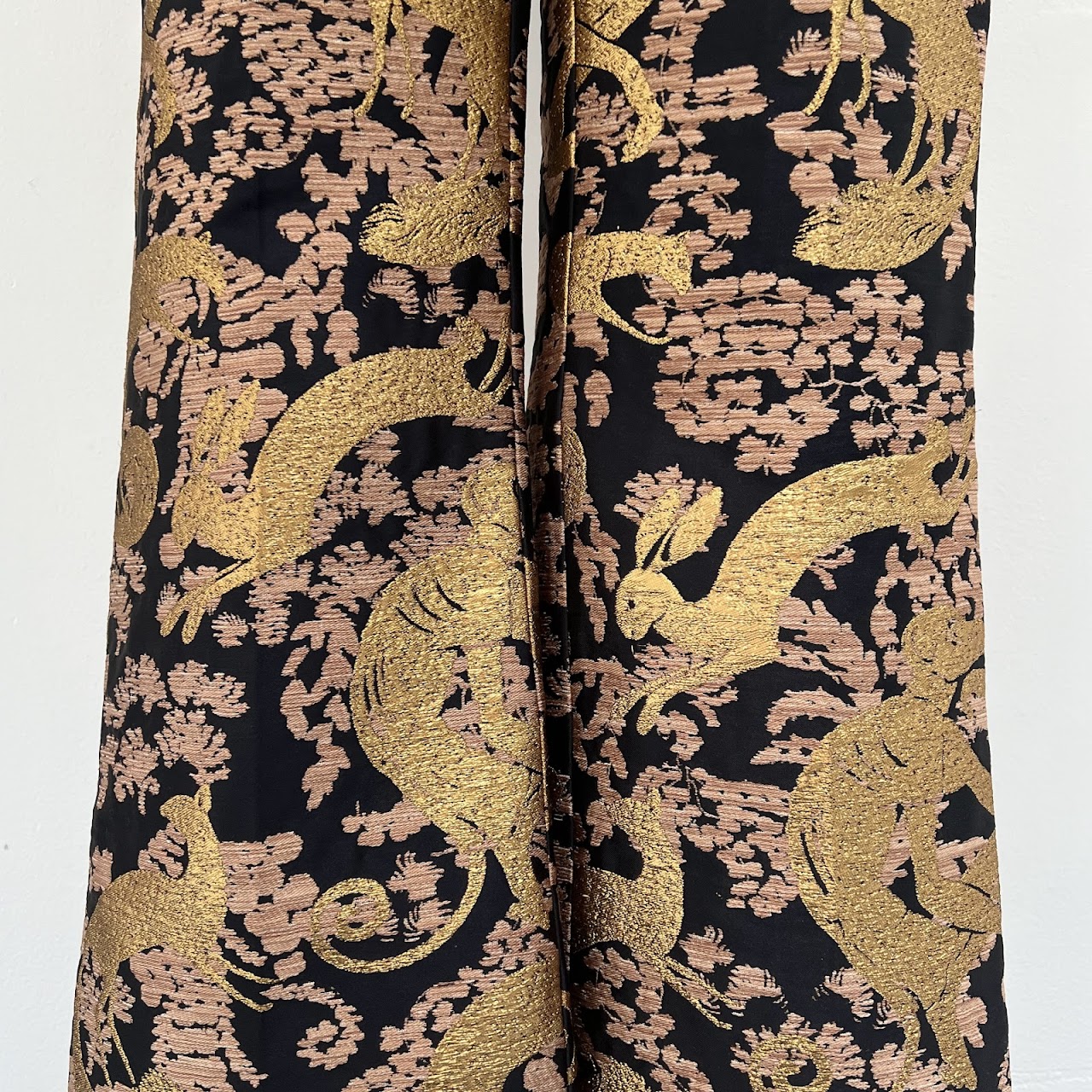 Lanvin Golden Monkey Brocade Pants