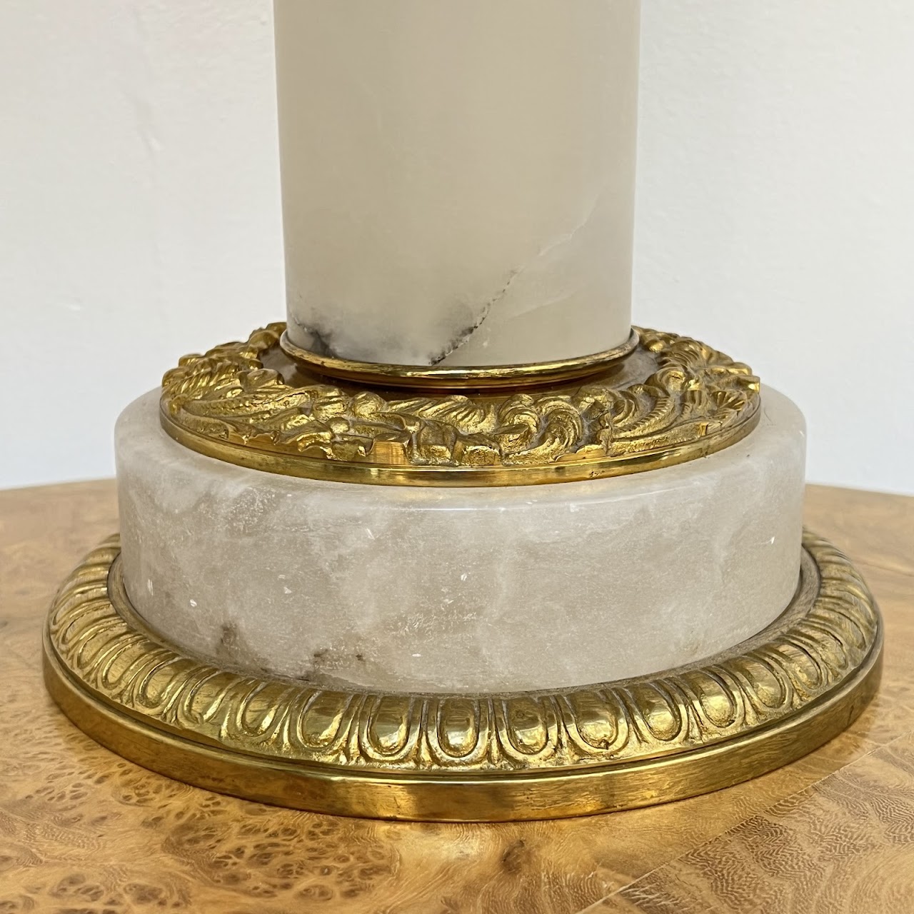 Neoclassical Style Onyx and Gold Table Lamp