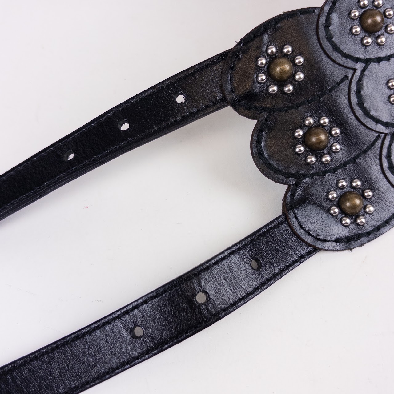 Etro Wide Leather Waist Belt