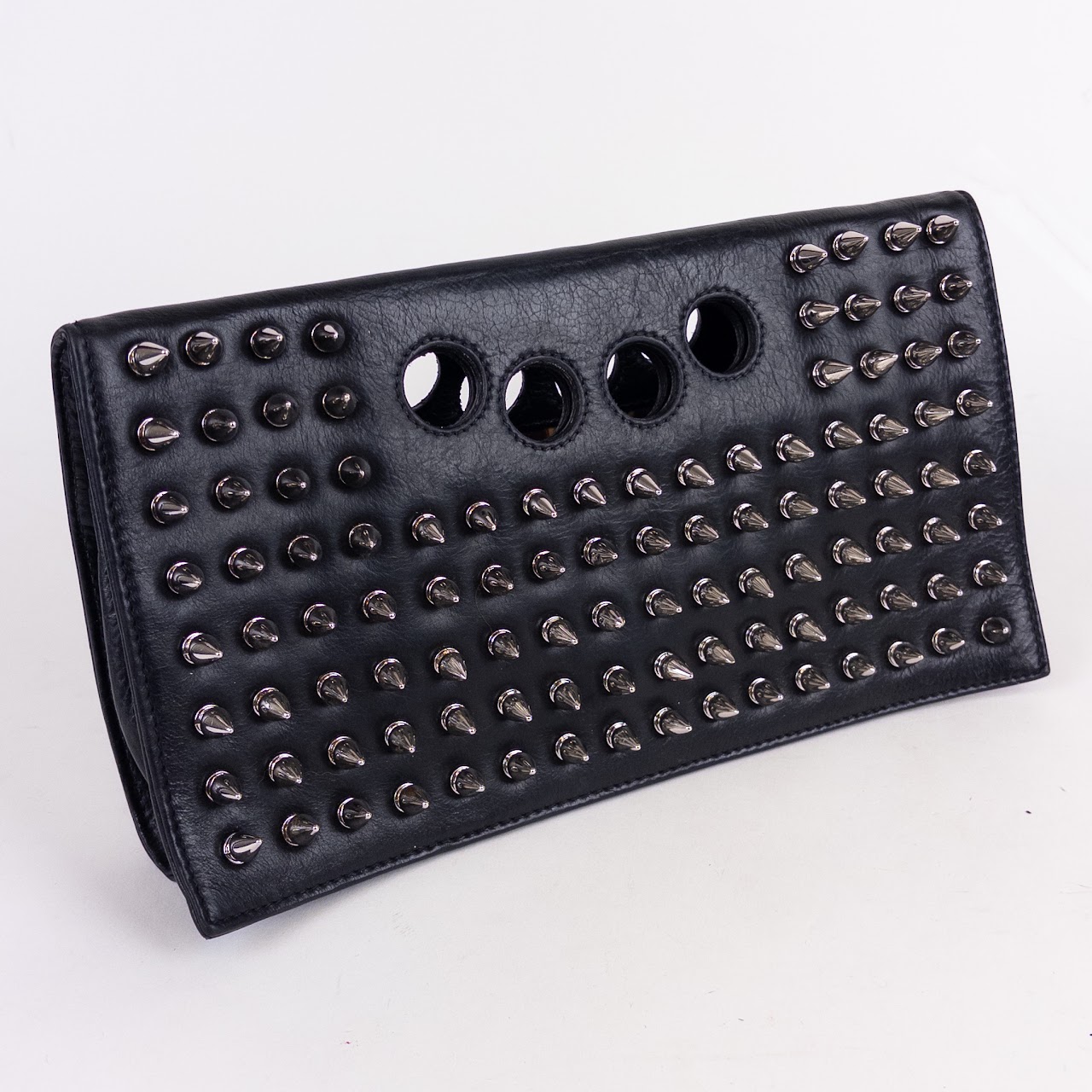 RK Studded Leather Clutch