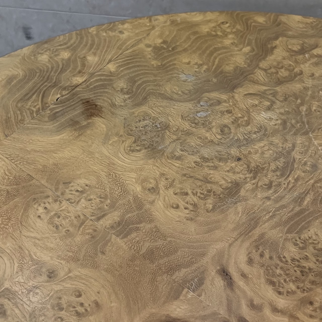 Neoclassical Style Birdseye Maple Top Accent Table