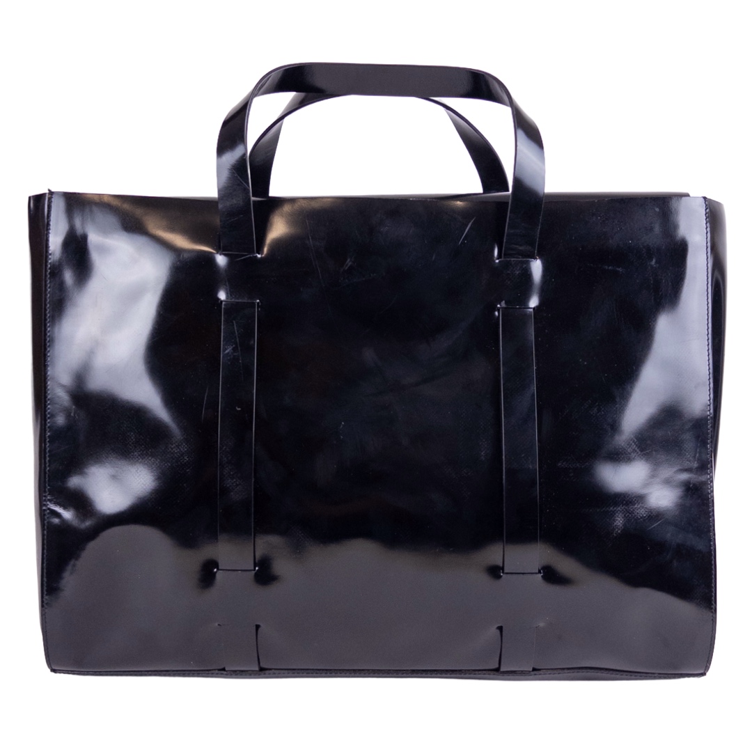 Wathne Patent Leather Tote Bag