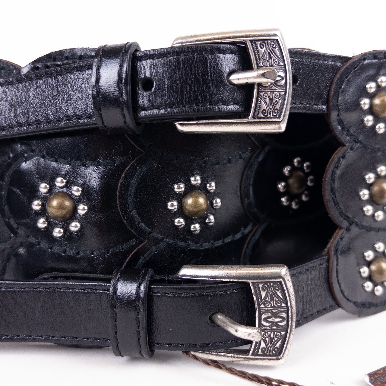 Etro Wide Leather Waist Belt