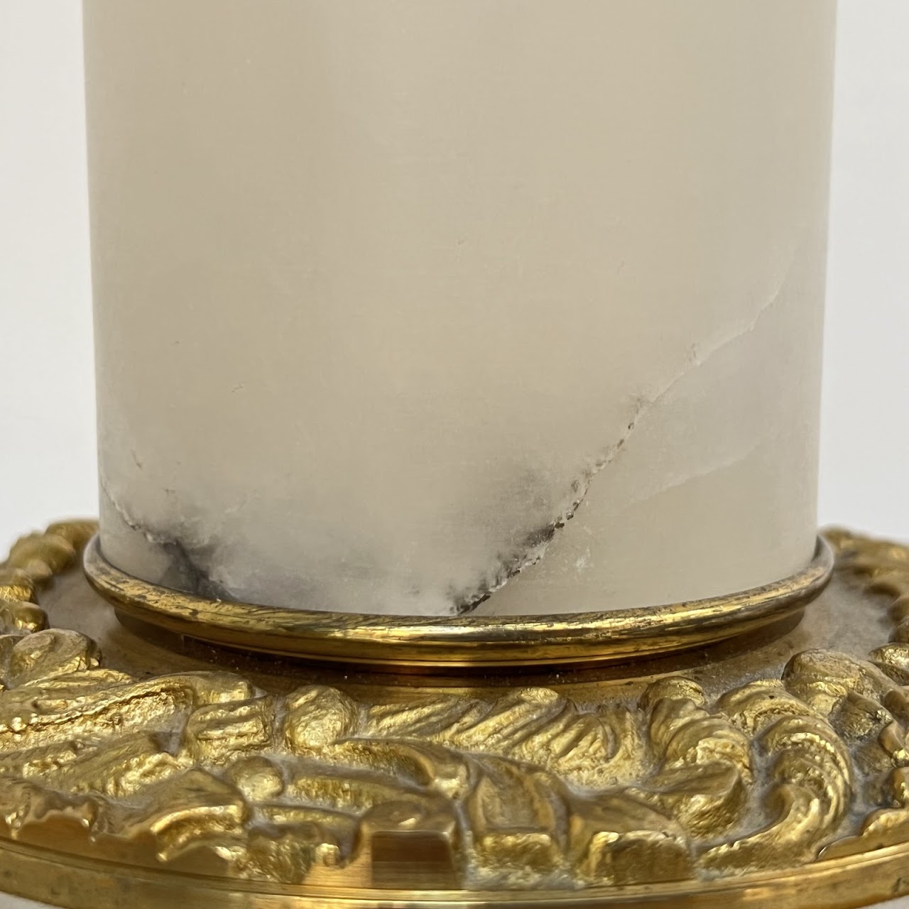 Neoclassical Style Onyx and Gold Table Lamp