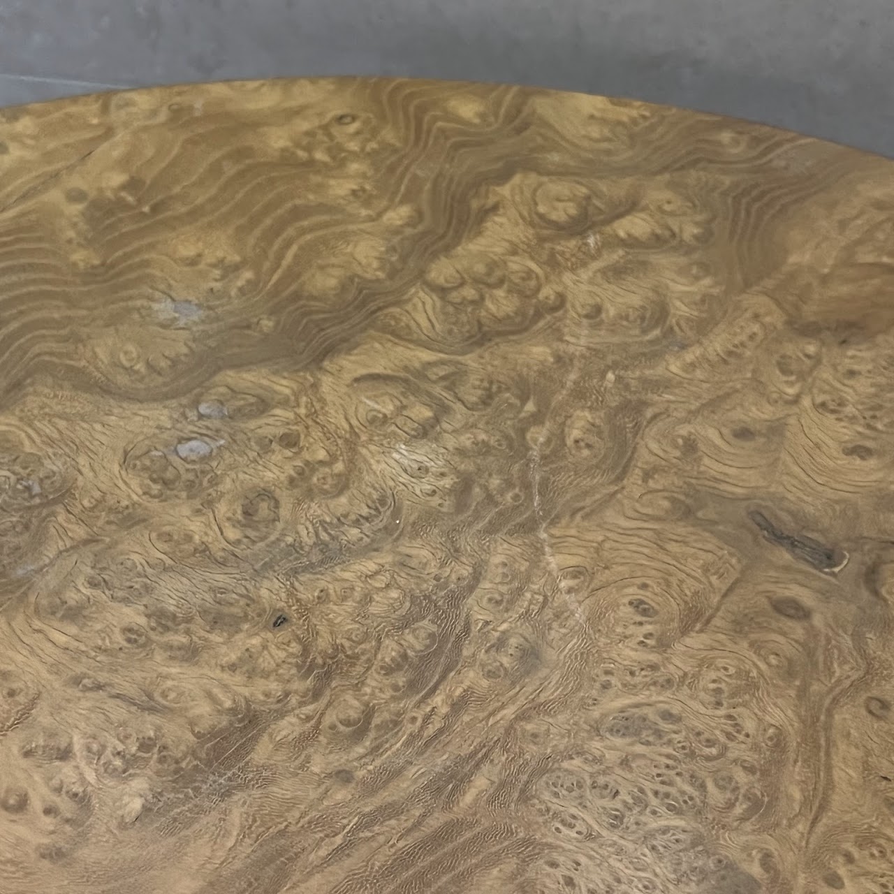 Neoclassical Style Birdseye Maple Top Accent Table