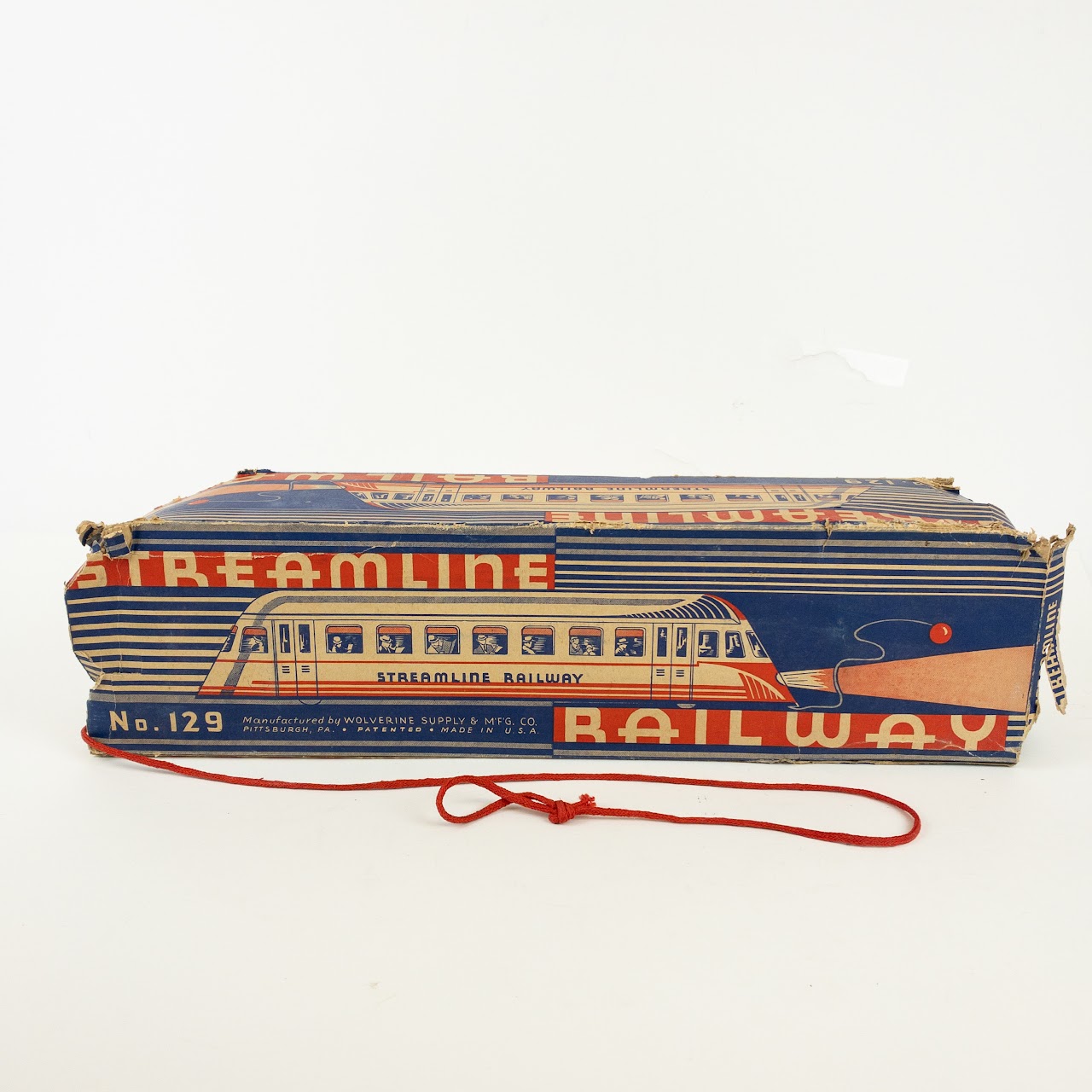 Streamline Railway No. 129 Trolley Pull Toy