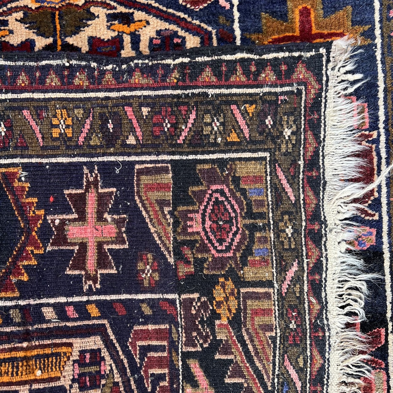 Vintage Persian Medallion Area Rug