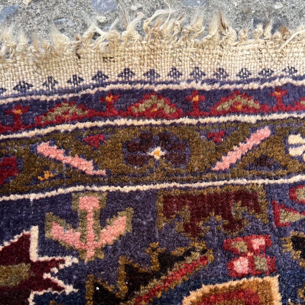 Vintage Persian Medallion Area Rug