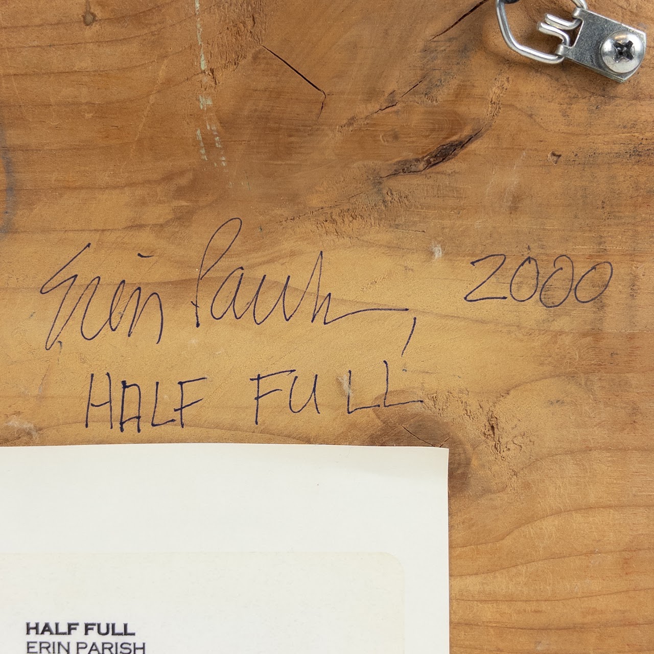 Erin Parish 'Half Full' Signed Mixed Media Painting, 2000