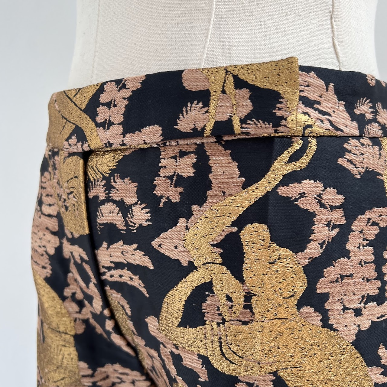 Lanvin Golden Monkey Brocade Pants