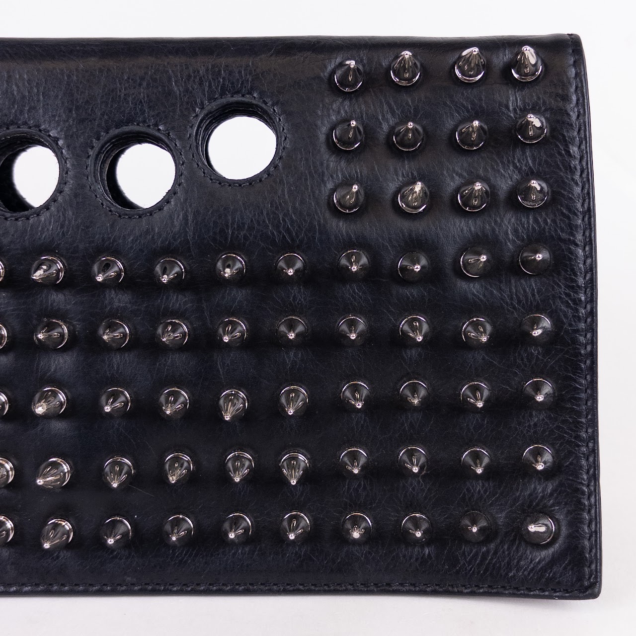 RK Studded Leather Clutch