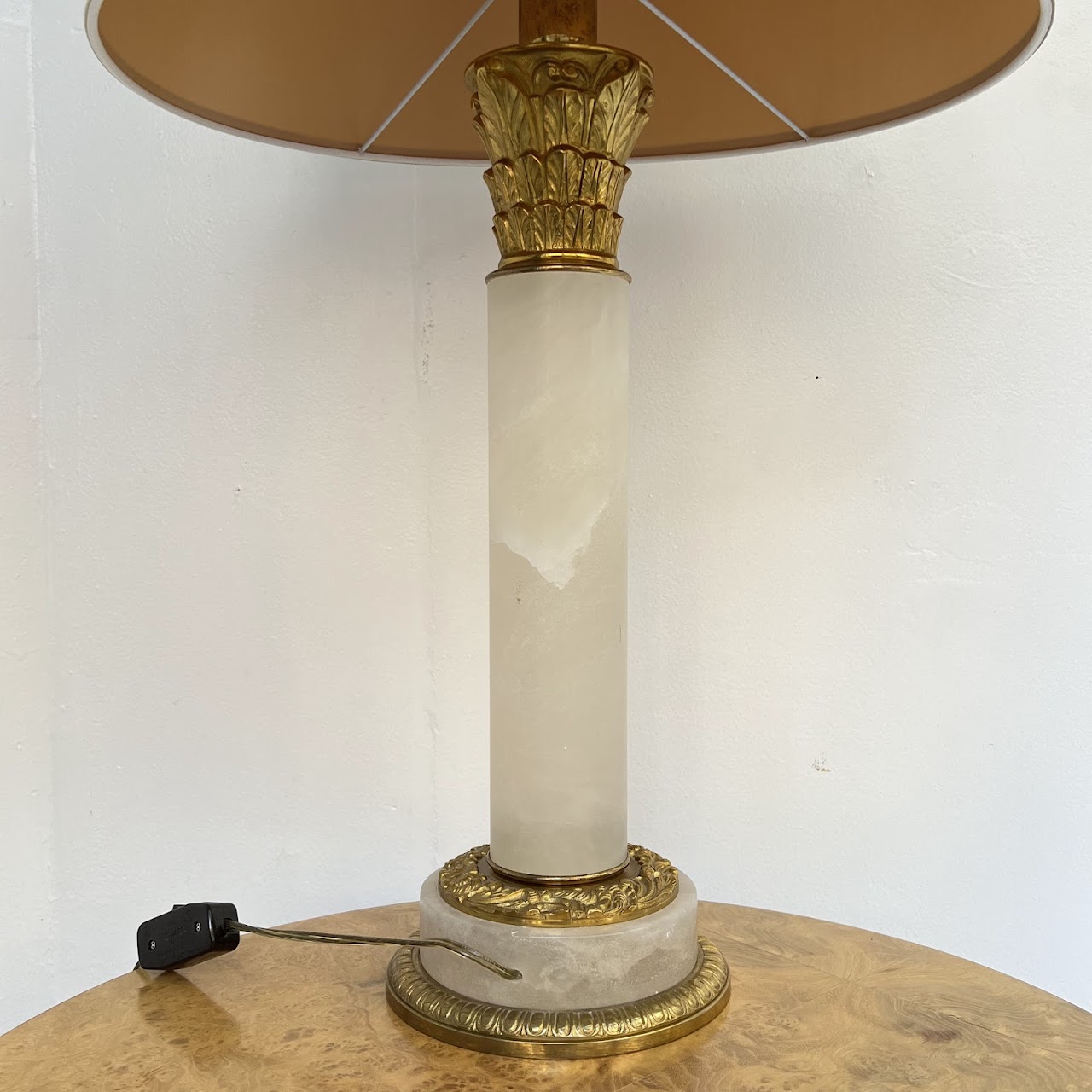 Neoclassical Style Onyx and Gold Table Lamp