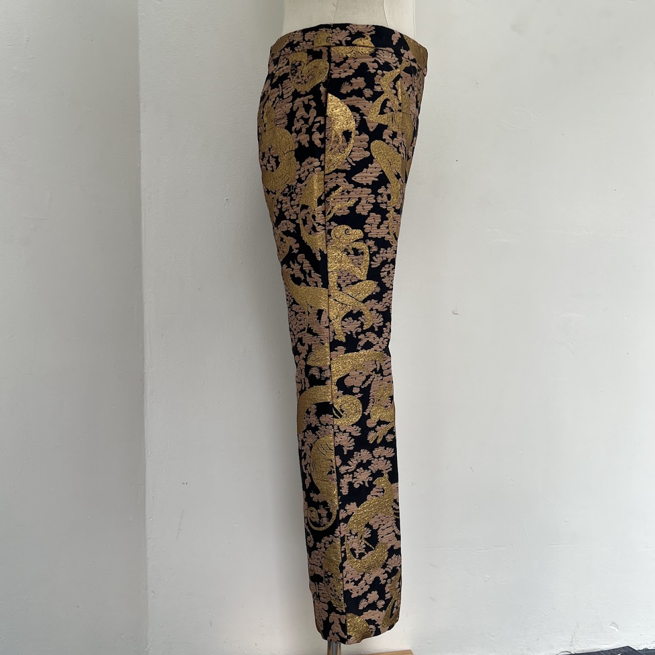 Lanvin Golden Monkey Brocade Pants