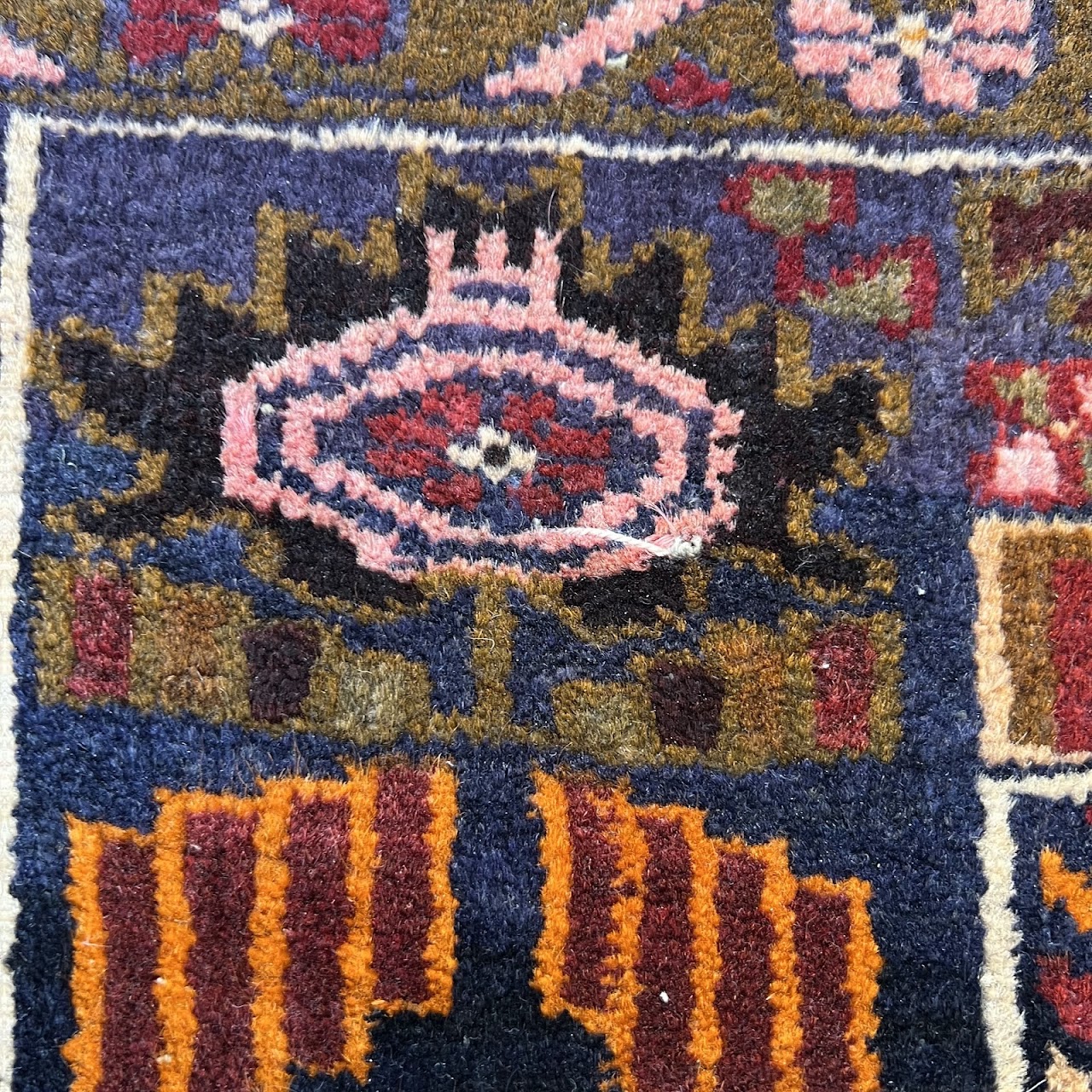 Vintage Persian Medallion Area Rug