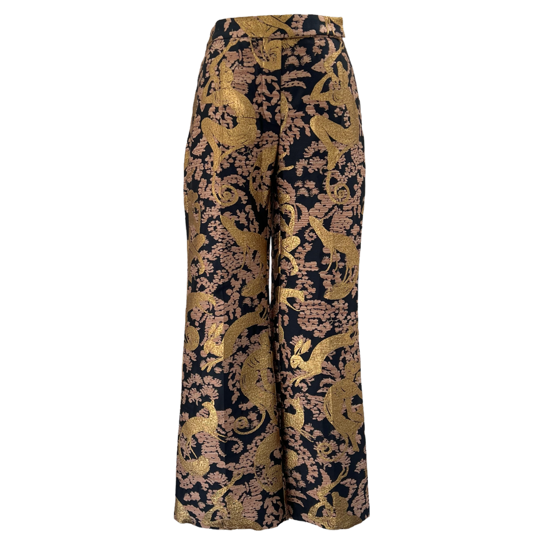 Lanvin Golden Monkey Brocade Pants