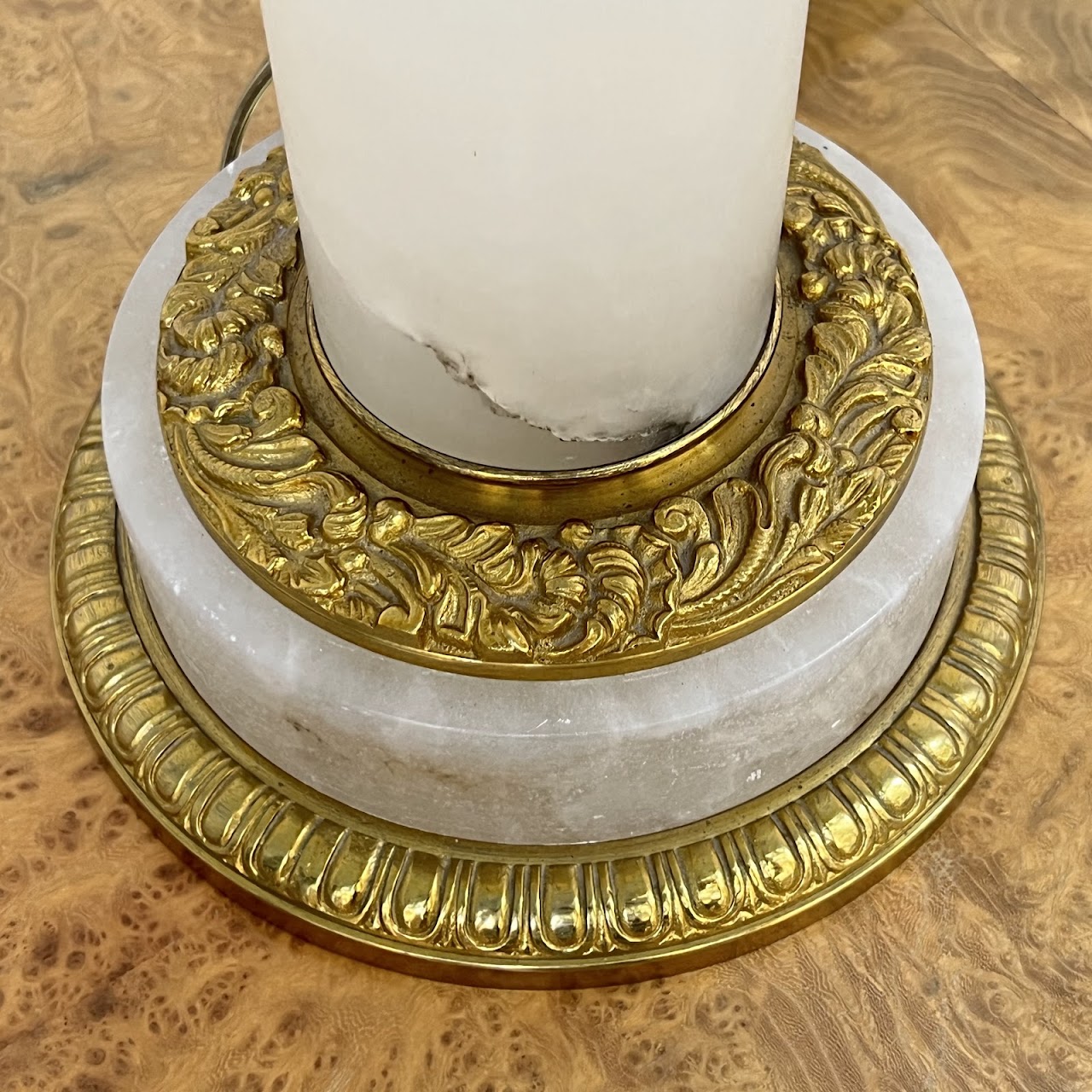 Neoclassical Style Onyx and Gold Table Lamp