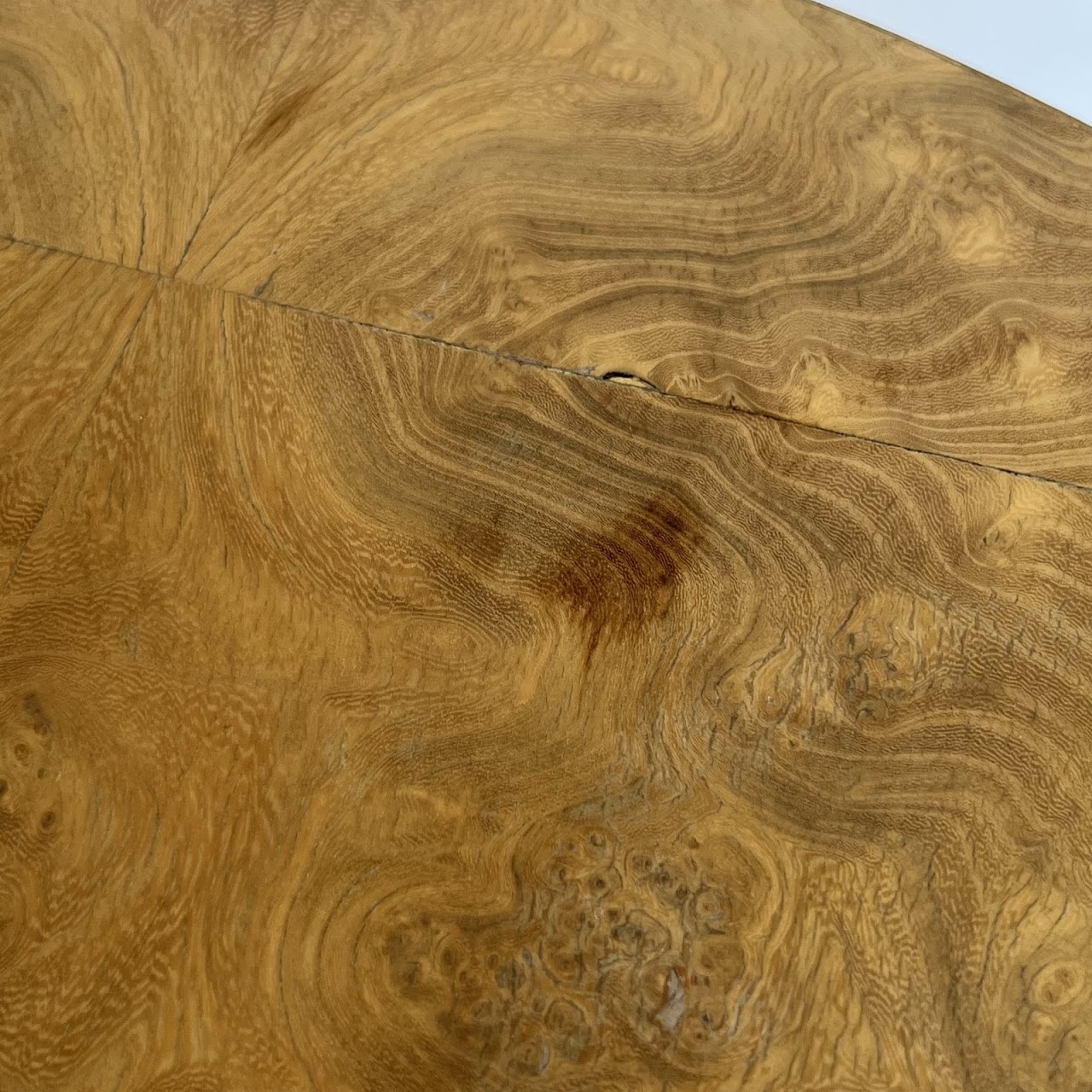 Neoclassical Style Birdseye Maple Top Accent Table