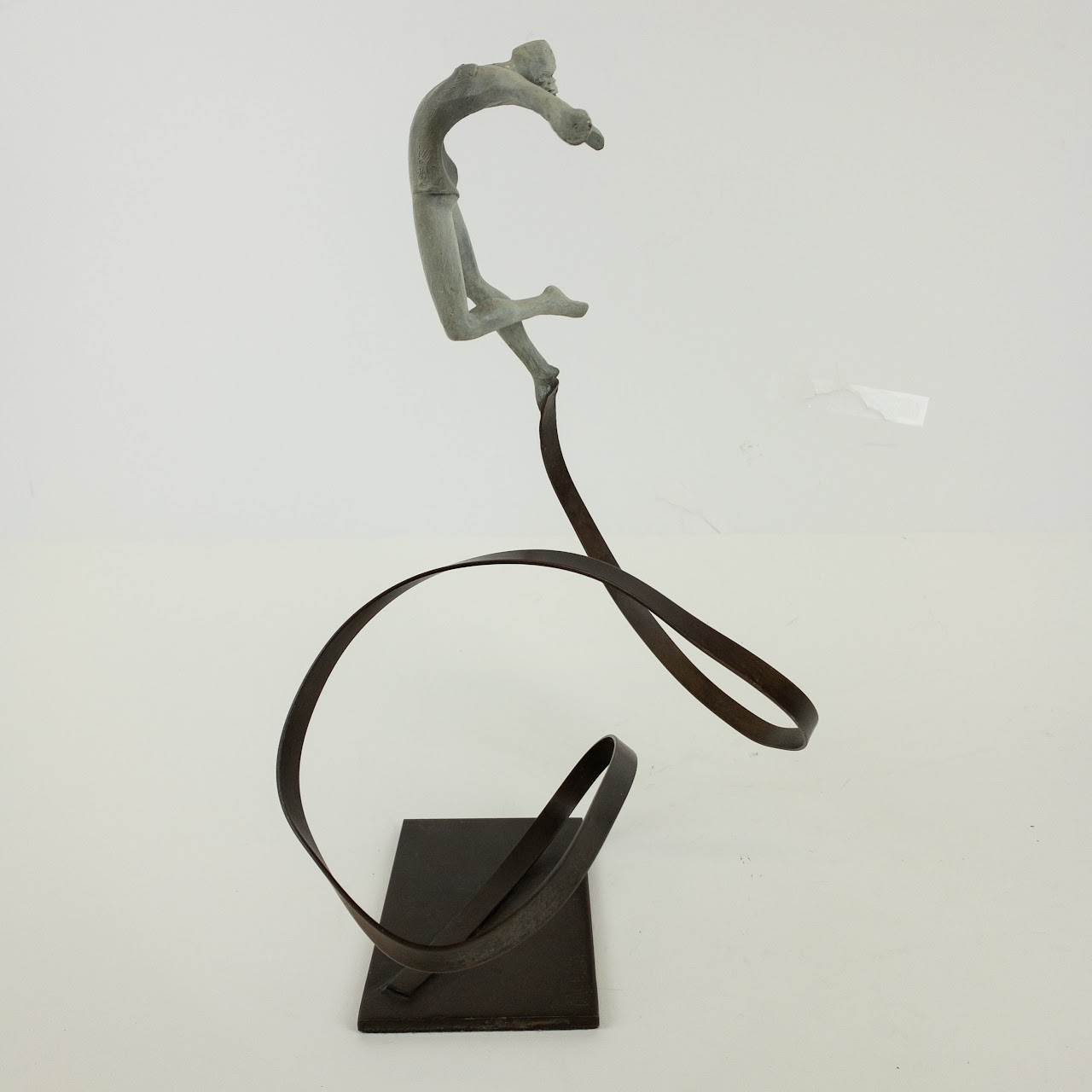 Signed Spring Metal Dancer Sculpture