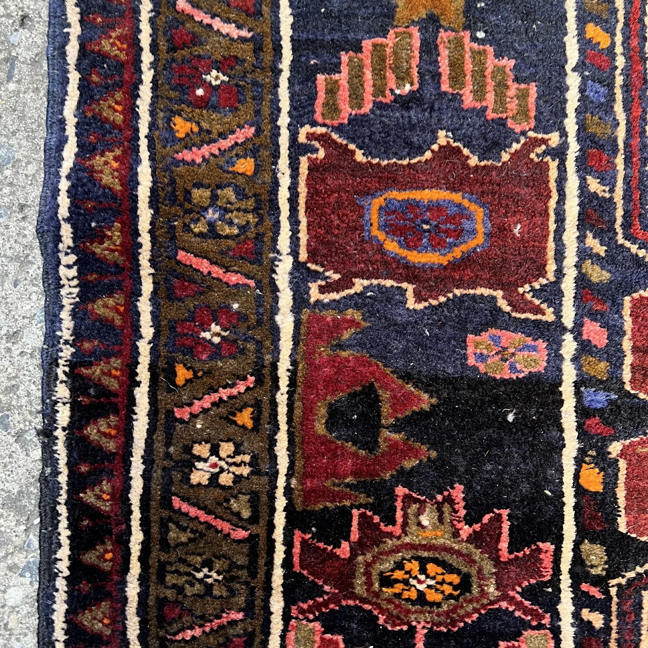 Vintage Persian Medallion Area Rug