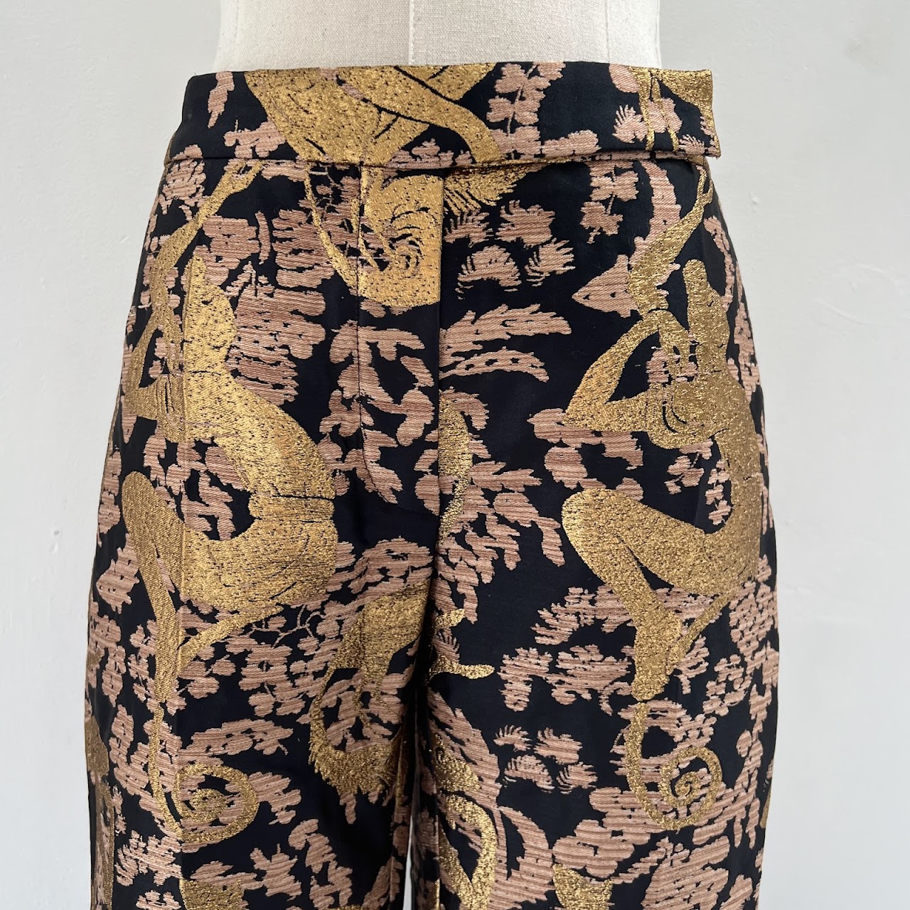 Lanvin Golden Monkey Brocade Pants