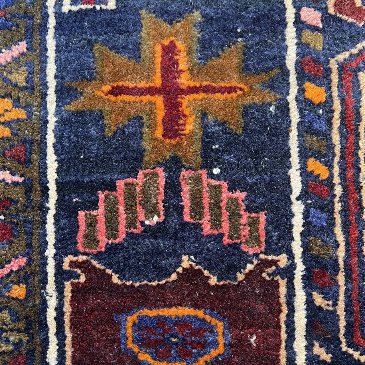 Vintage Persian Medallion Area Rug