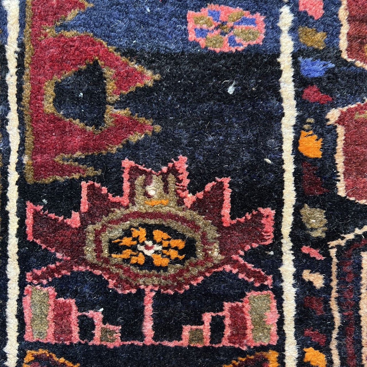 Vintage Persian Medallion Area Rug