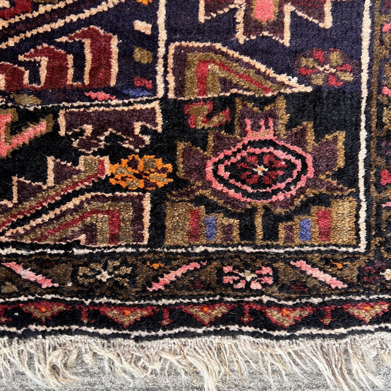 Vintage Persian Medallion Area Rug