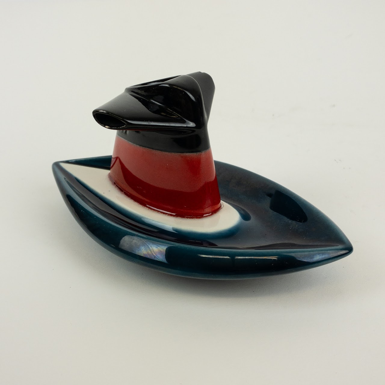 French Line Nautical Steamship Fume Stack Ashtray