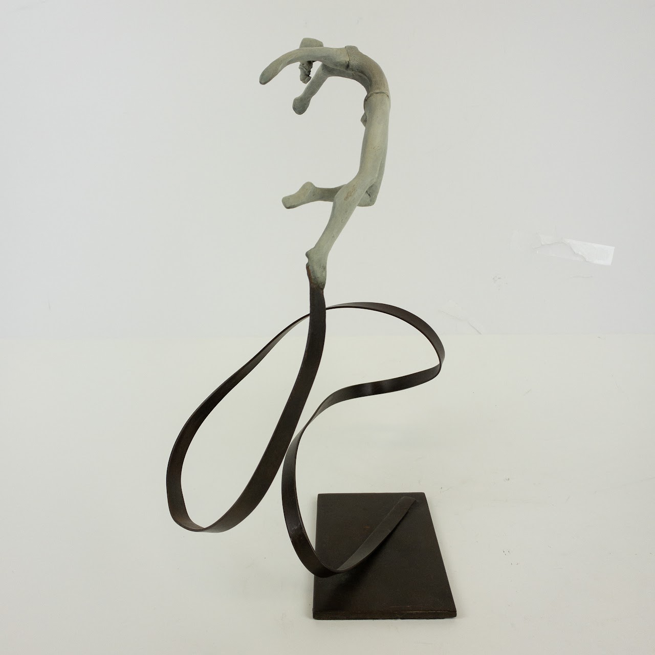 Signed Spring Metal Dancer Sculpture