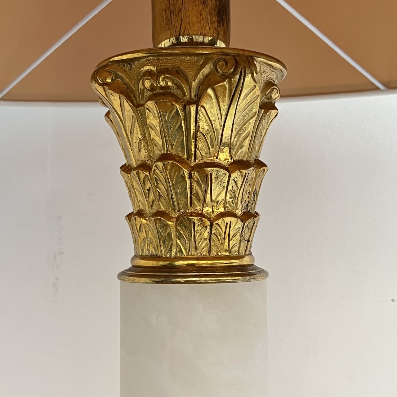 Neoclassical Style Onyx and Gold Table Lamp