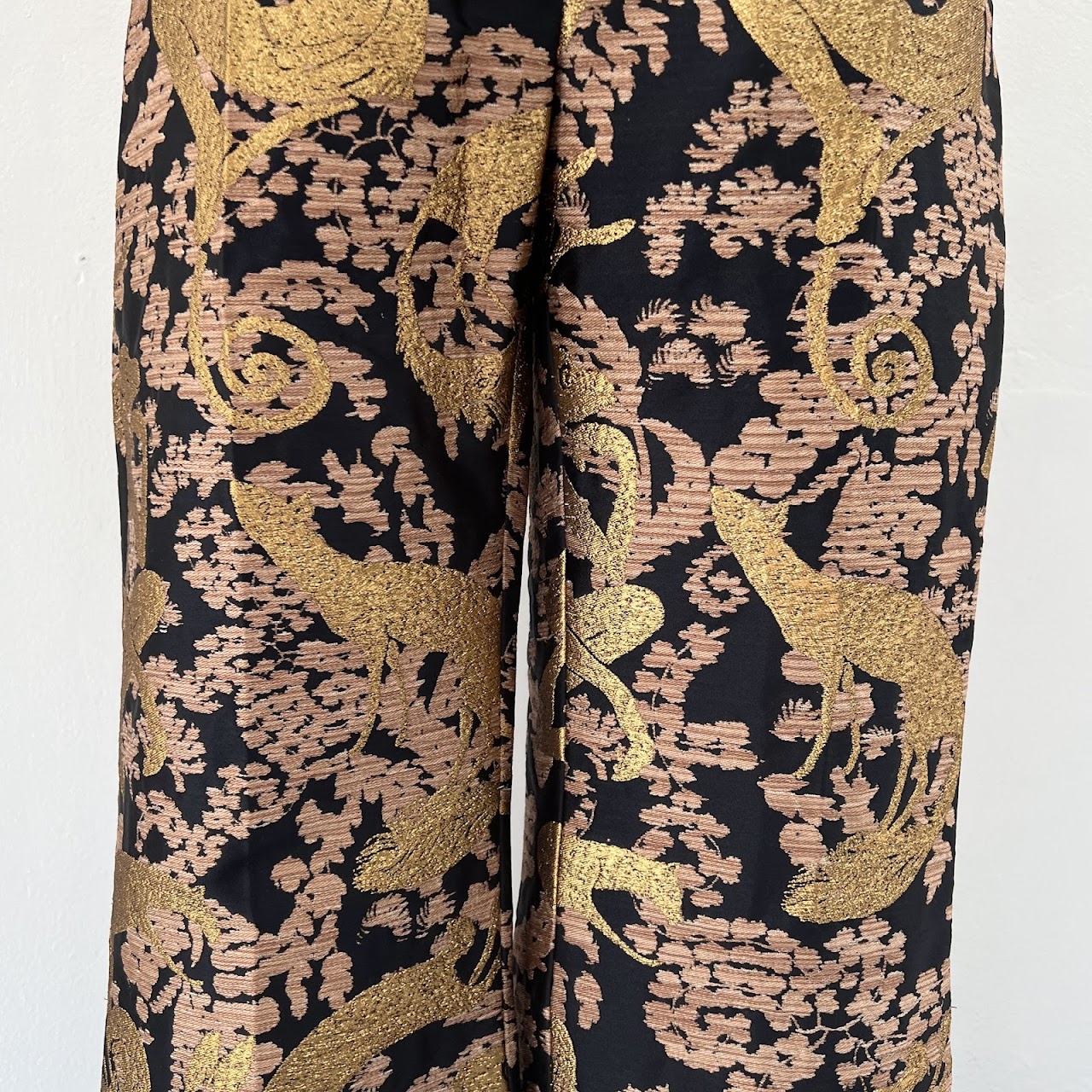 Lanvin Golden Monkey Brocade Pants