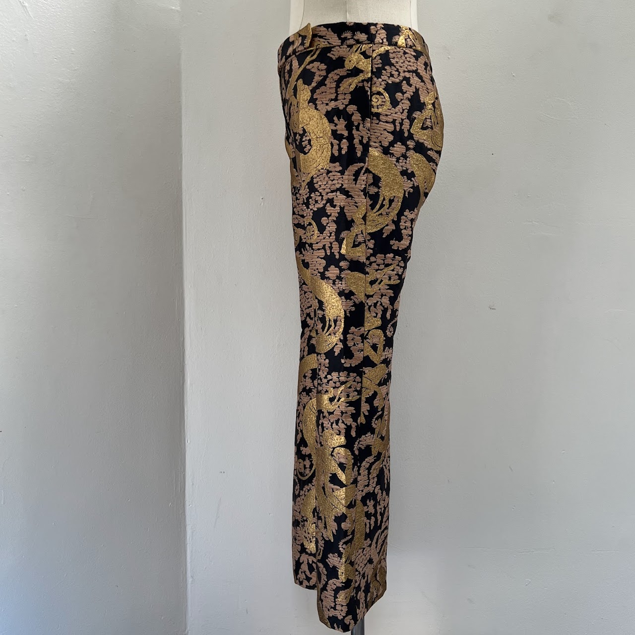 Lanvin Golden Monkey Brocade Pants