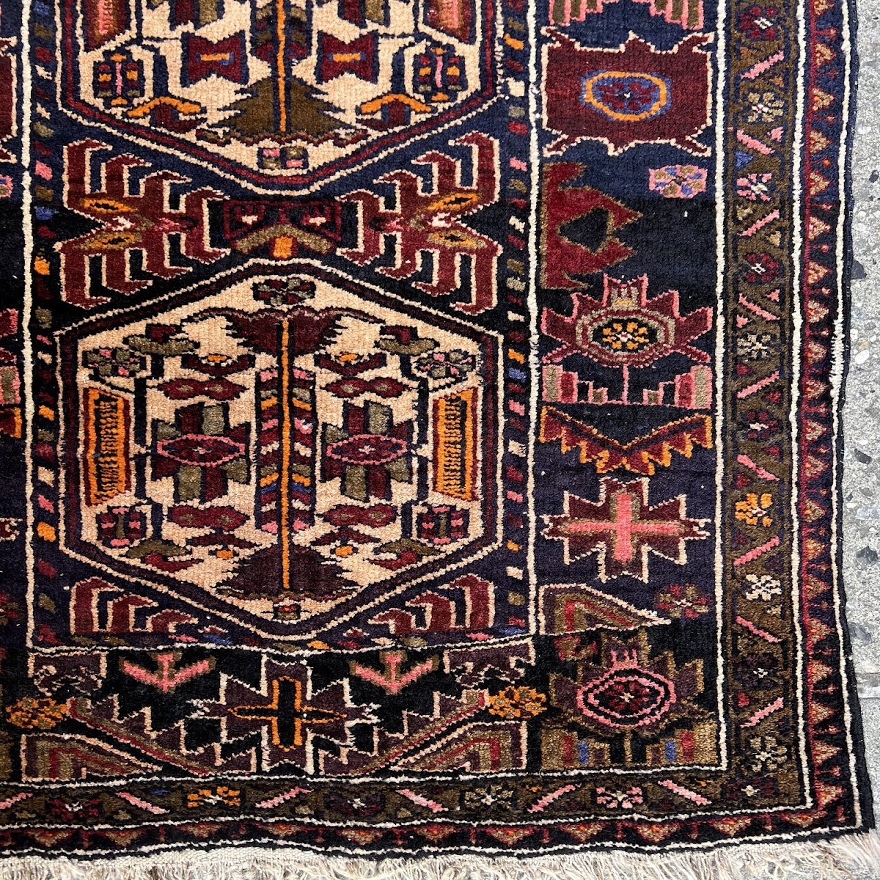 Vintage Persian Medallion Area Rug