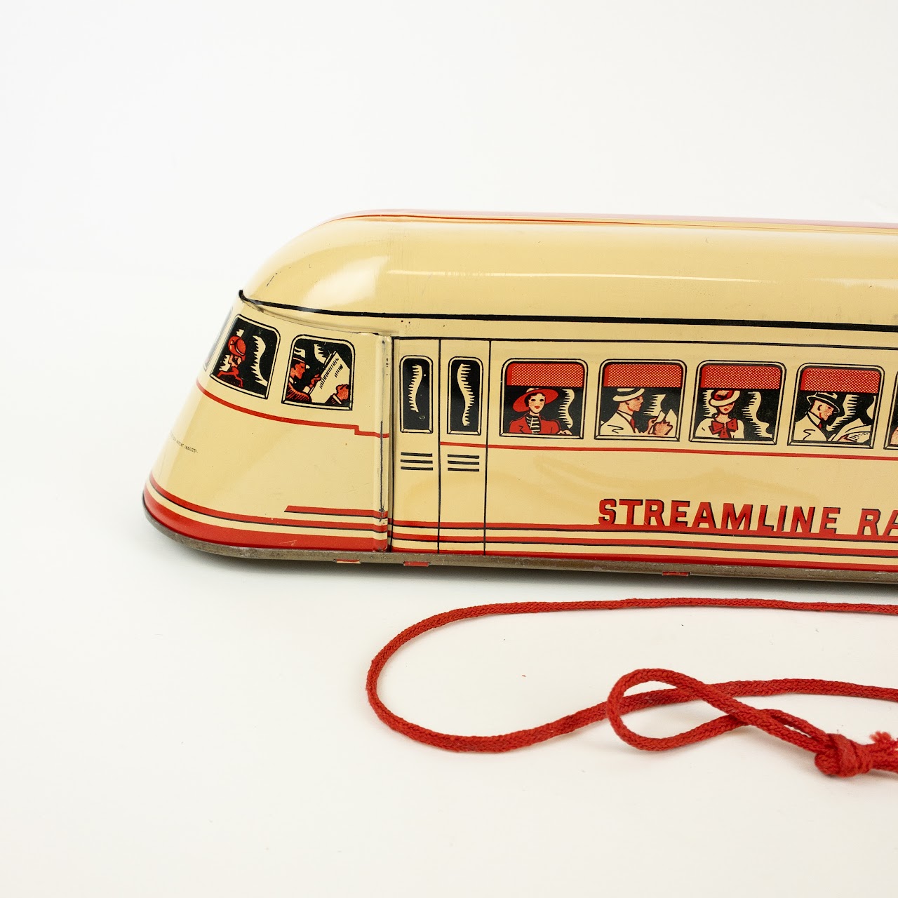 Streamline Railway No. 129 Trolley Pull Toy