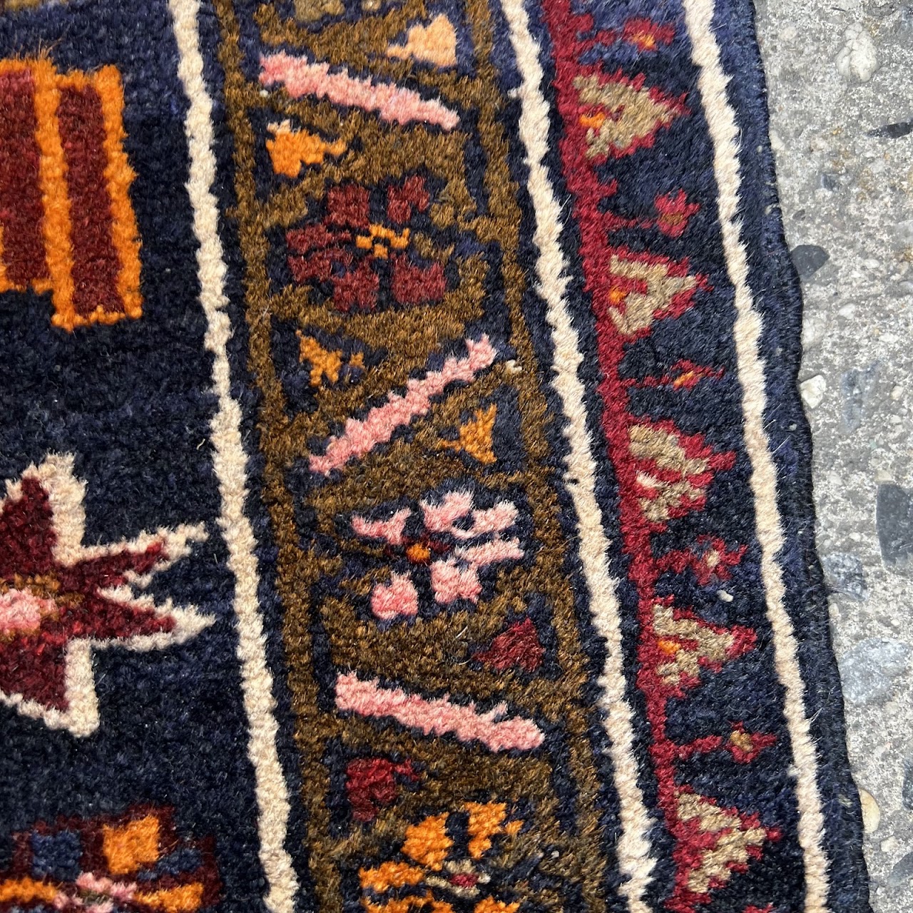 Vintage Persian Medallion Area Rug