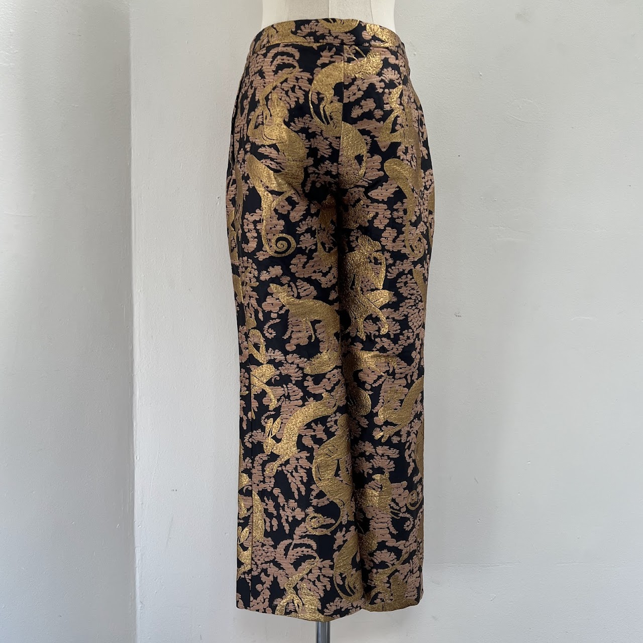 Lanvin Golden Monkey Brocade Pants