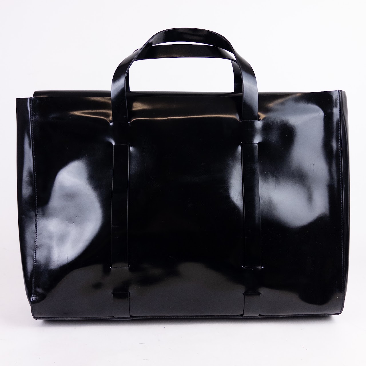 Wathne Patent Leather Tote Bag