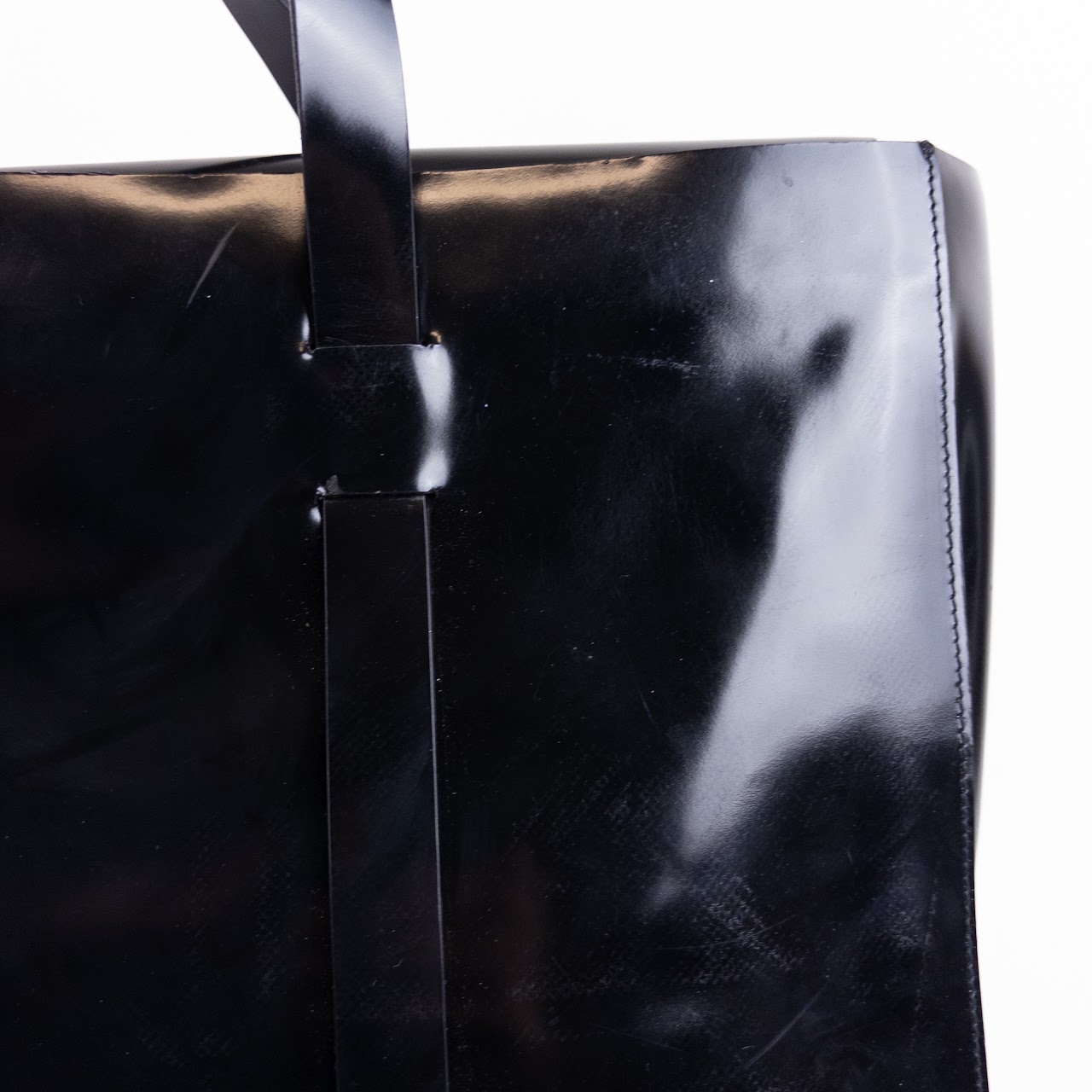 Wathne Patent Leather Tote Bag