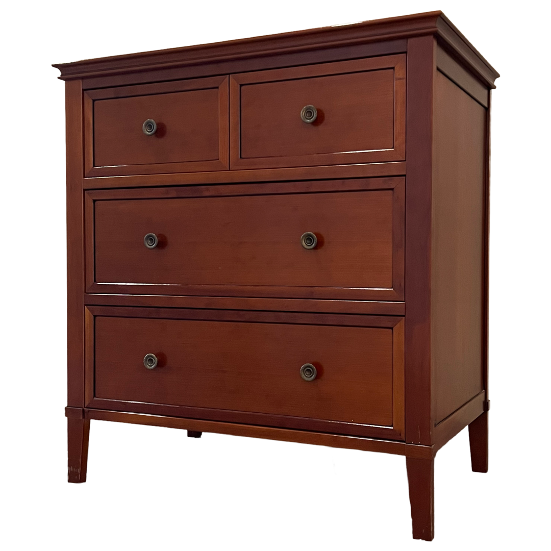 Grange 1904 French Cherry Directoire Style Petite Three Drawer Dresser